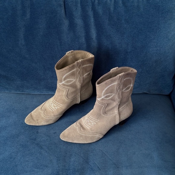 ANTHROPOLOGIE X SILENT D Size 
36 TAITES KITTEN‎ HEEL ANKLE BOOT - Picture 6 of 7